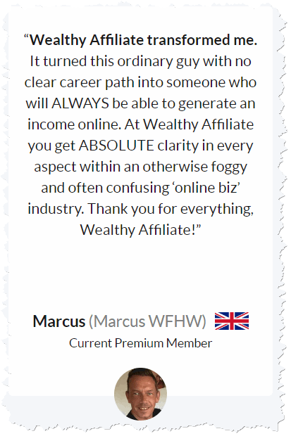 wealthy affiliate testimonial 